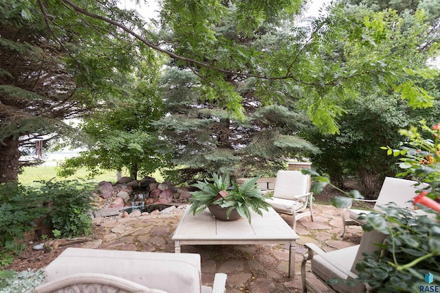 view of patio / terrace with an outdoor living space