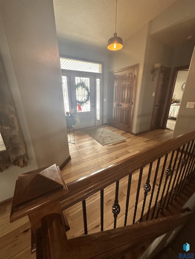 entryway featuring hardwood / wood-style flooring