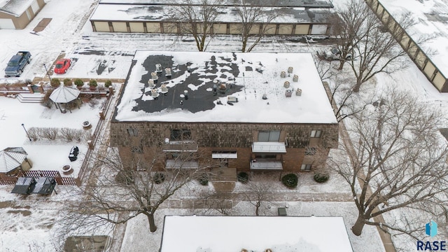 view of snowy aerial view