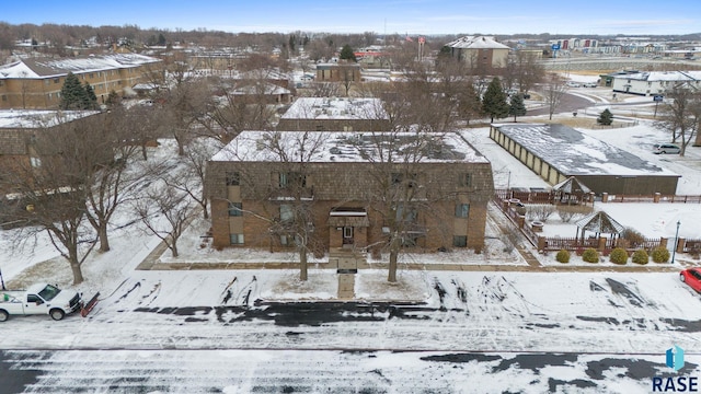 view of snowy aerial view