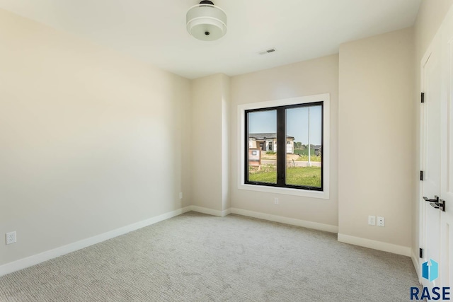 view of carpeted empty room