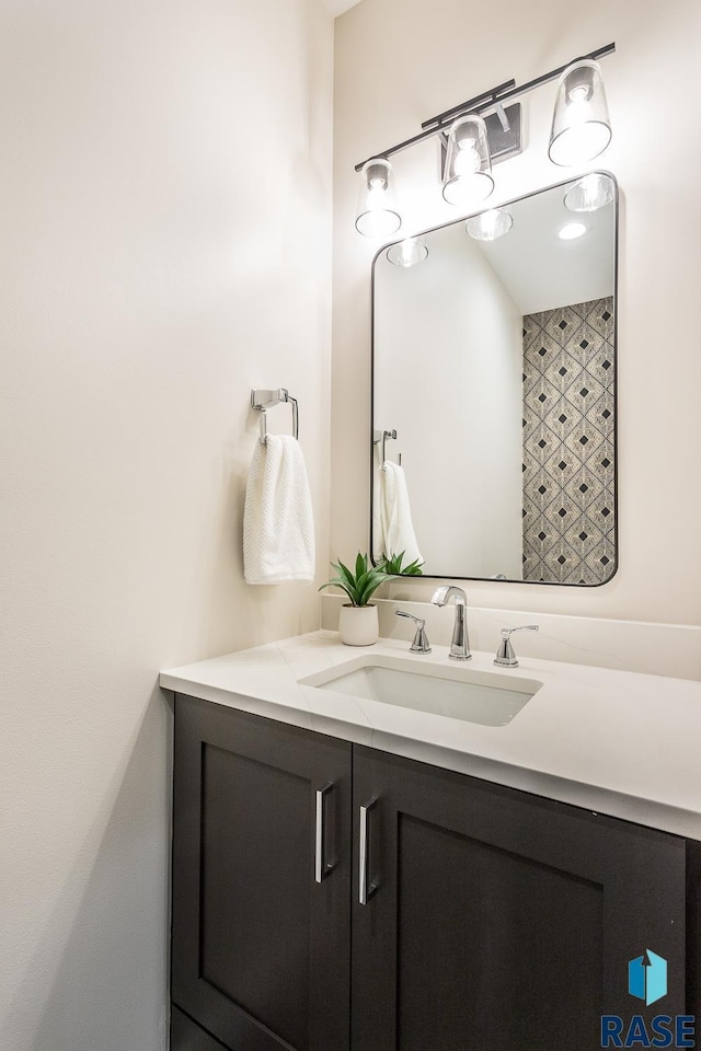 bathroom featuring vanity