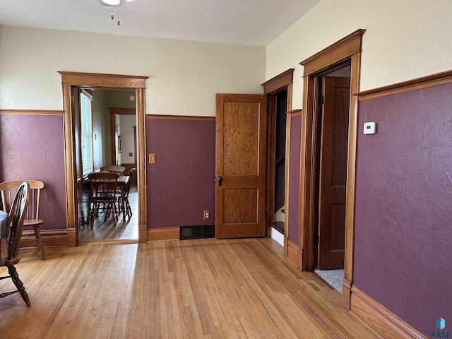 interior space featuring light hardwood / wood-style floors