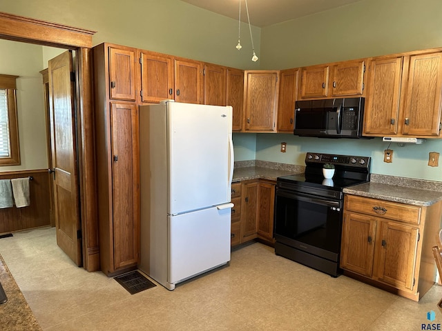 kitchen featuring black appliances