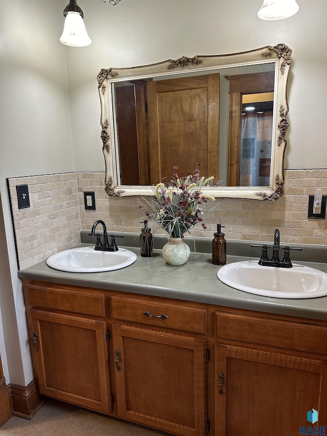 bathroom with vanity