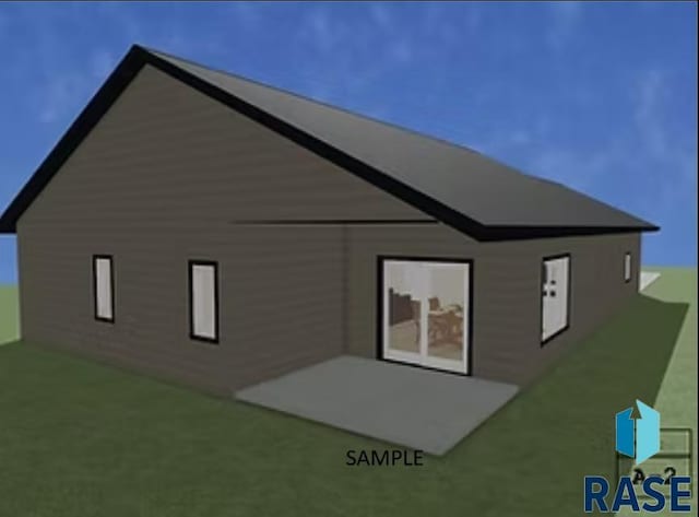 back of property with a patio