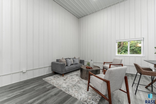 living room featuring hardwood / wood-style flooring