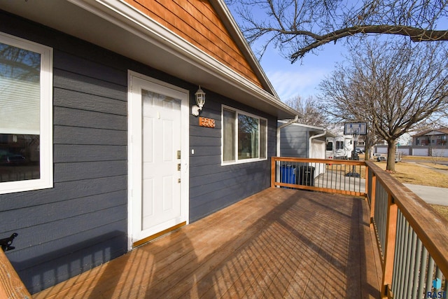 view of wooden deck