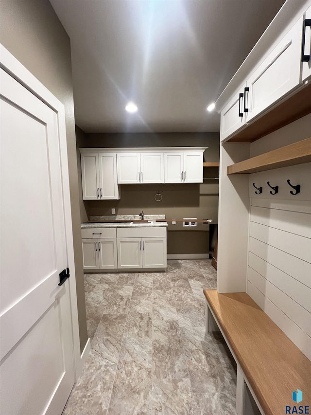 mudroom with sink