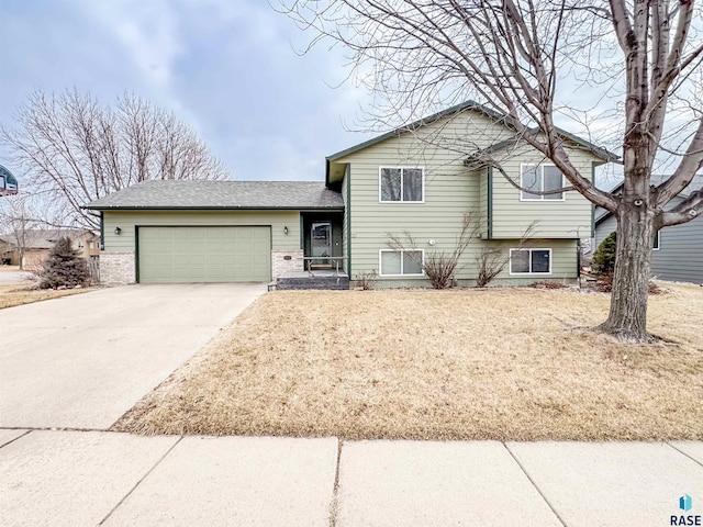 tri-level home with a garage