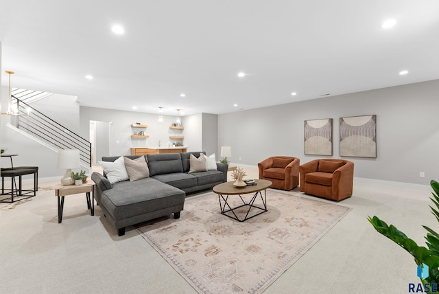 view of carpeted living room