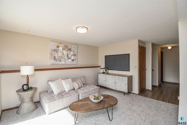 living room featuring carpet floors