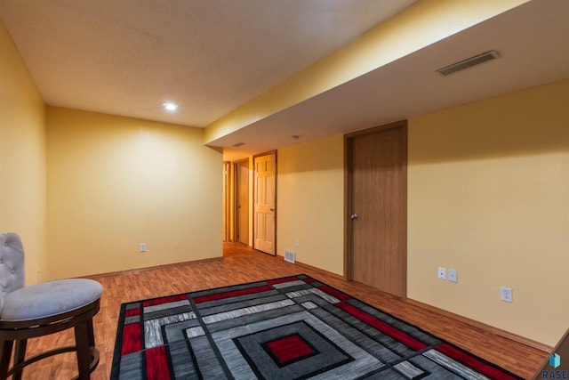 interior space featuring wood-type flooring