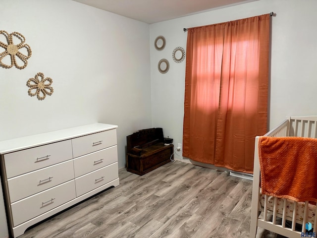 living area featuring light hardwood / wood-style floors