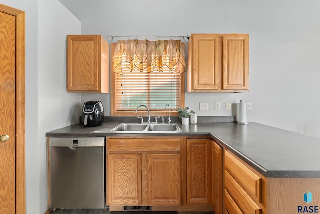 kitchen with dishwasher and sink