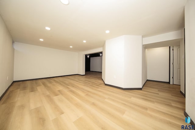 unfurnished room featuring light hardwood / wood-style flooring