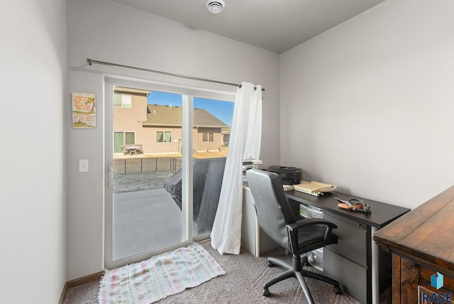 office with carpet floors