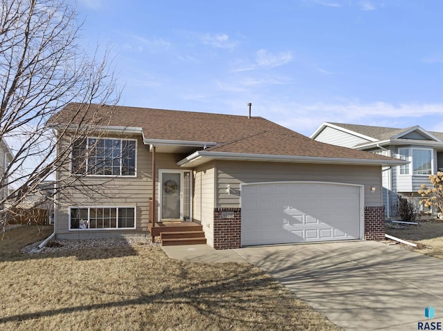 raised ranch with a garage