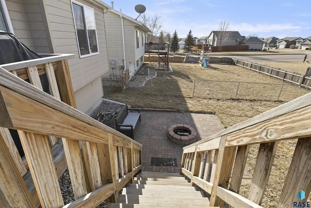 exterior space featuring a fire pit