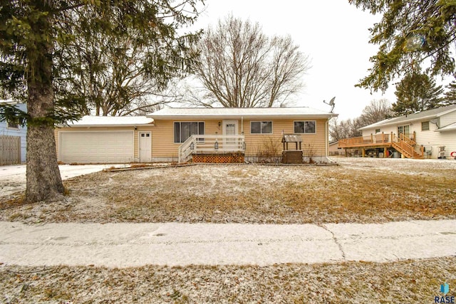 ranch-style house with a garage