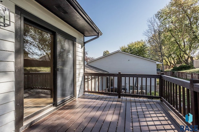 view of wooden deck