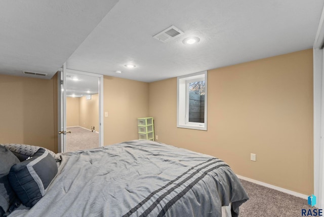 view of carpeted bedroom