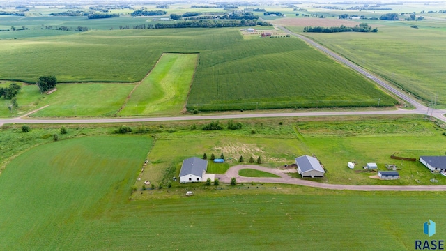 bird's eye view with a rural view