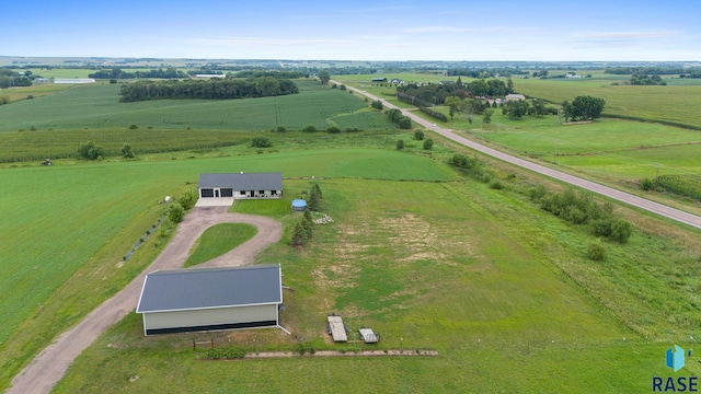 aerial view featuring a rural view