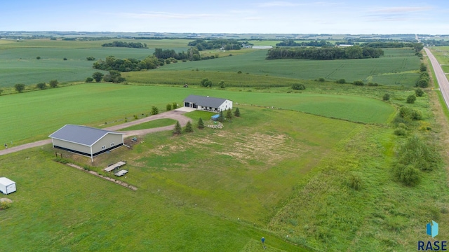 aerial view featuring a rural view