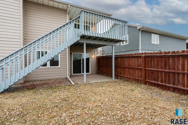 rear view of property with a patio area