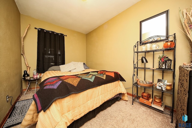 bedroom with carpet floors