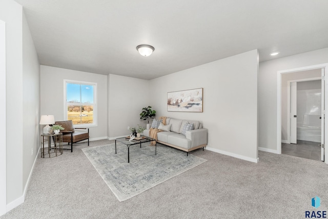 view of carpeted living room