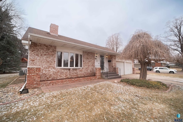 view of front of house with central AC