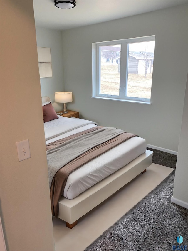 bedroom with carpet