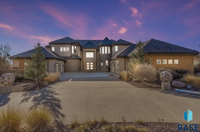 view of front of property featuring french doors