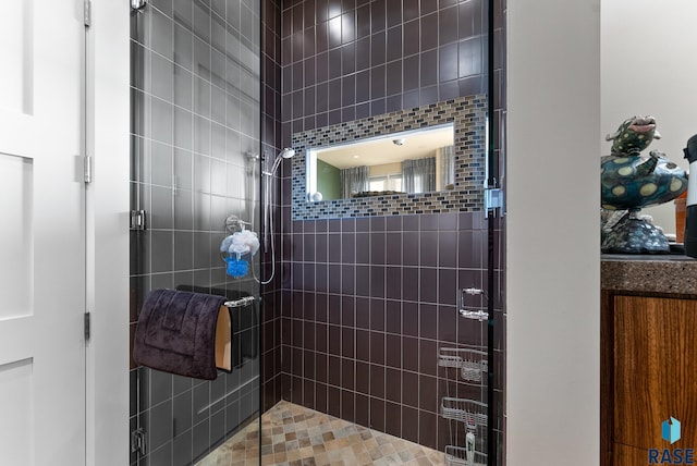 bathroom with an enclosed shower