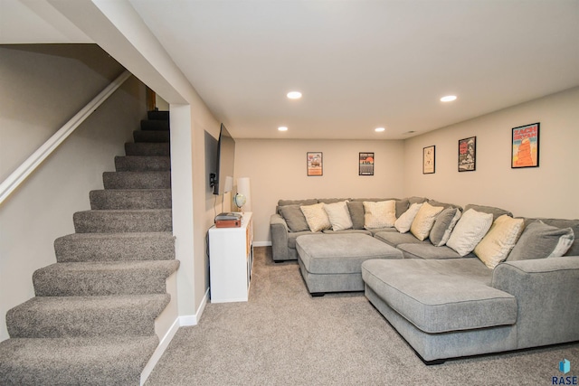 view of carpeted living room