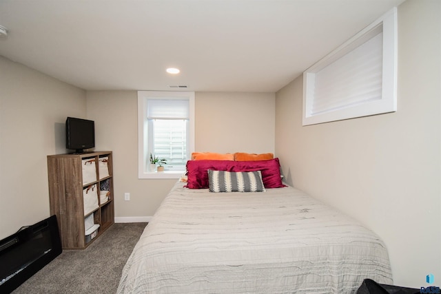 view of carpeted bedroom