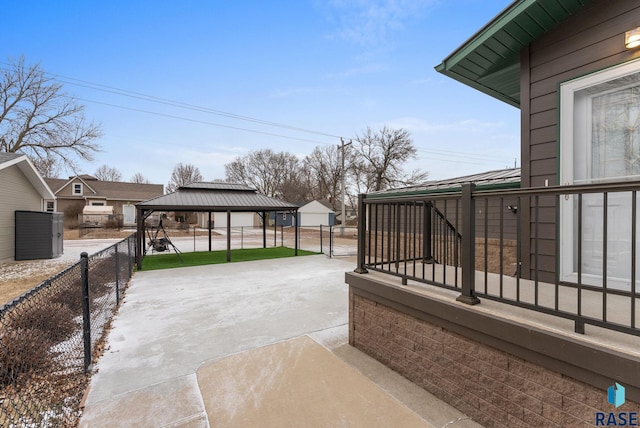 view of patio featuring a carport