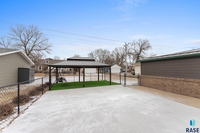 view of patio with a gazebo