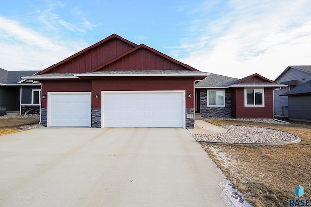 ranch-style house with a garage