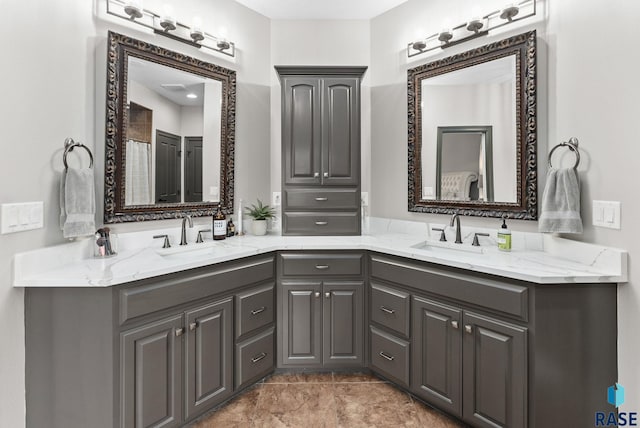 bathroom with vanity