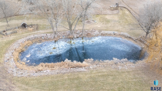 drone / aerial view with a rural view