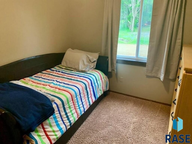 view of carpeted bedroom