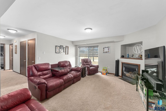 view of carpeted living room