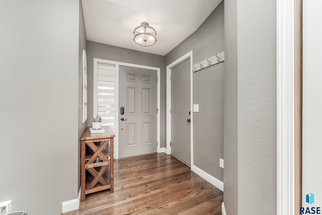 doorway featuring hardwood / wood-style floors