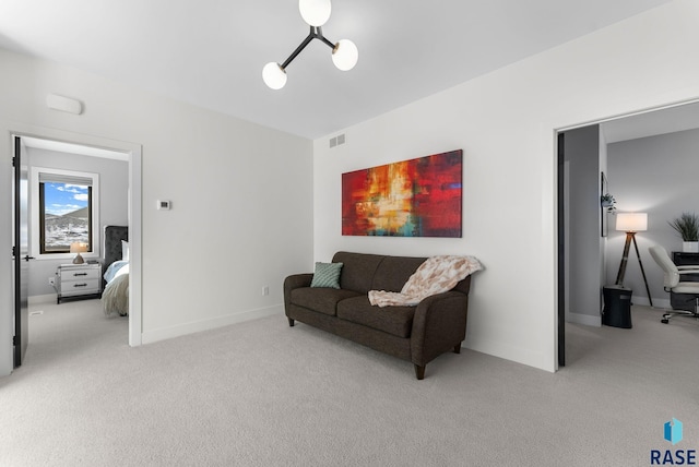 view of carpeted living room