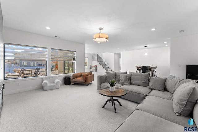 view of carpeted living room