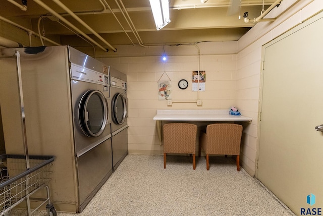 laundry room featuring washer and dryer