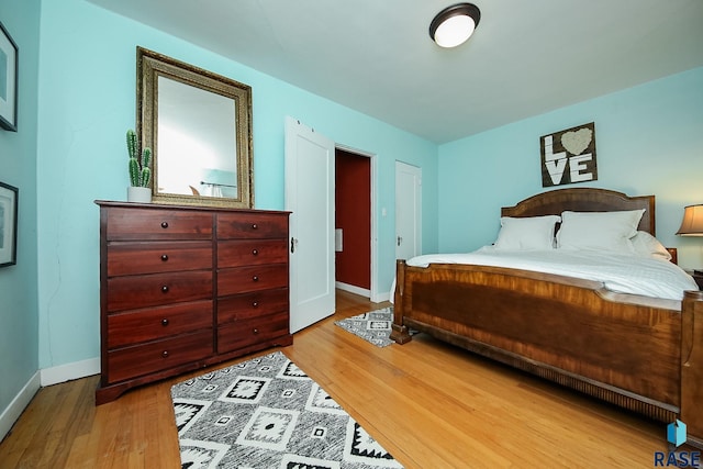 bedroom featuring hardwood / wood-style floors